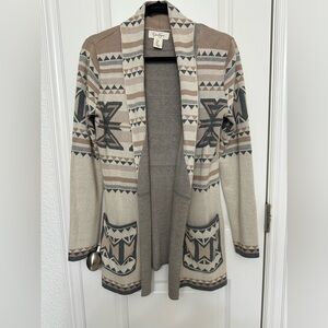 Jessica Simpson Aztec Patterned Cardigan